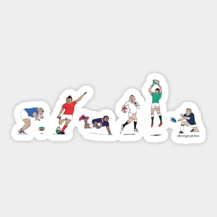 Six Nations rugby players Sticker